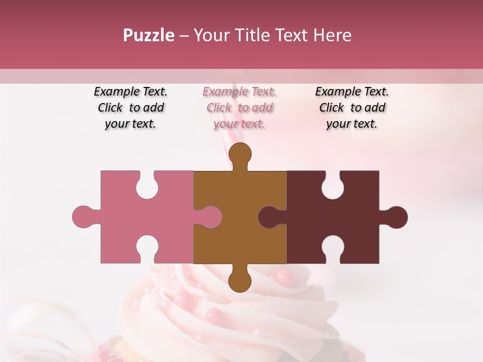 A Cupcake With A Single Candle On Top Of It PowerPoint Template