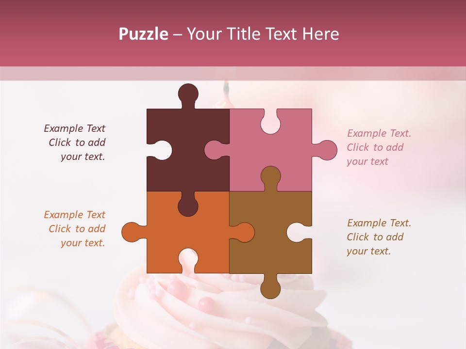 A Cupcake With A Single Candle On Top Of It PowerPoint Template