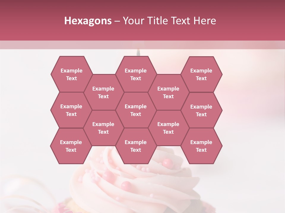 A Cupcake With A Single Candle On Top Of It PowerPoint Template