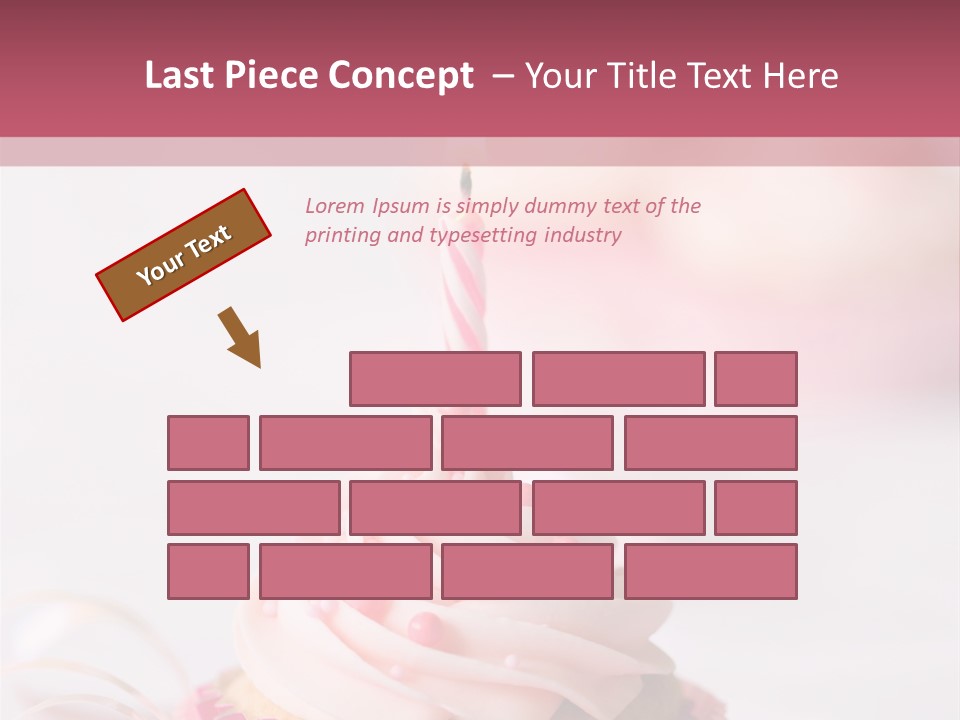 A Cupcake With A Single Candle On Top Of It PowerPoint Template
