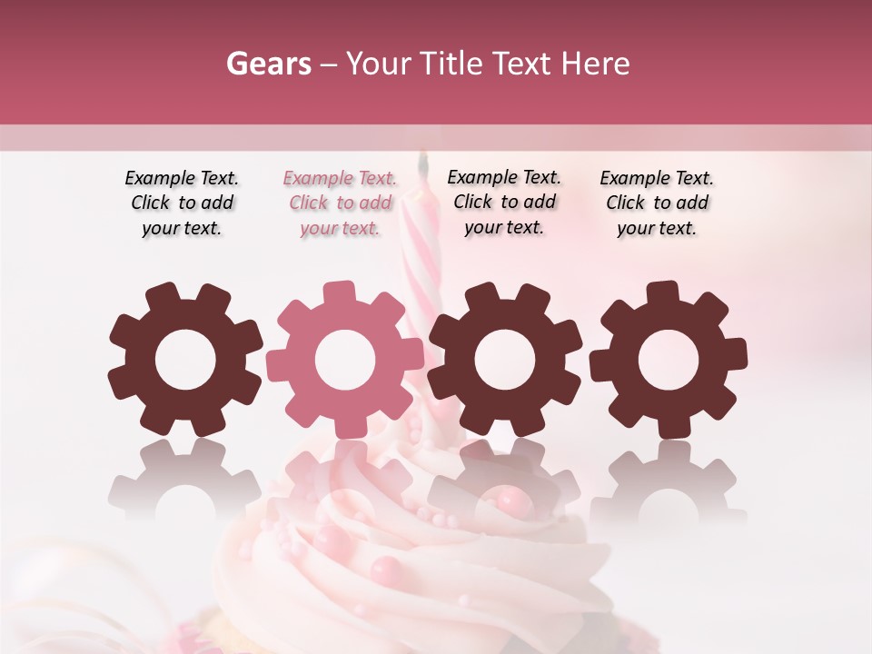 A Cupcake With A Single Candle On Top Of It PowerPoint Template