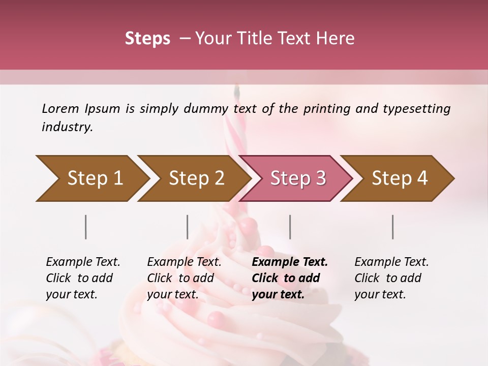A Cupcake With A Single Candle On Top Of It PowerPoint Template