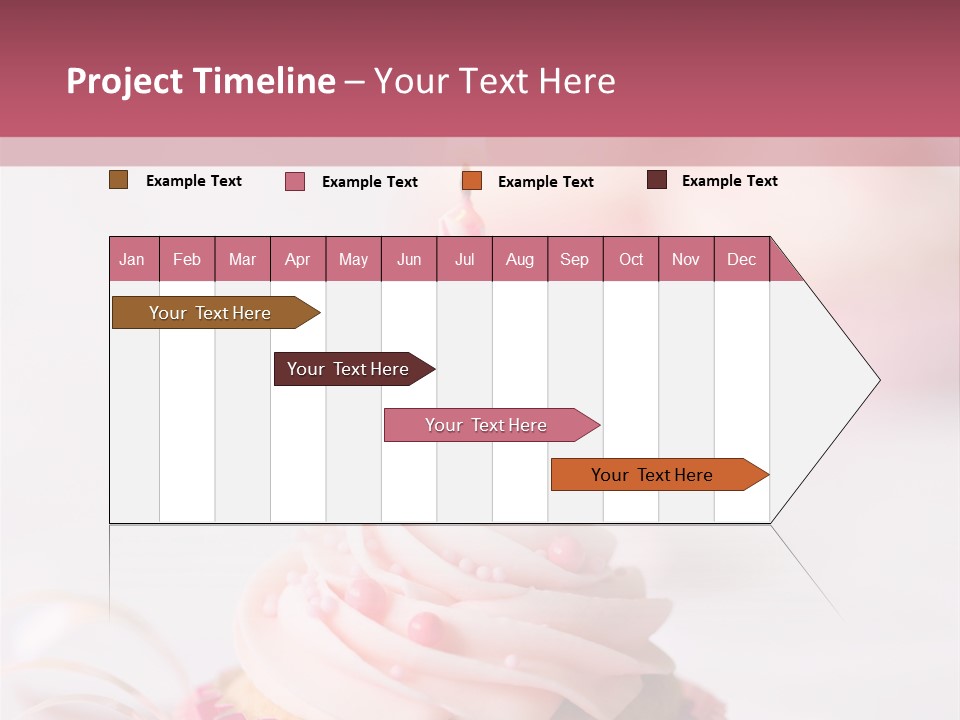 A Cupcake With A Single Candle On Top Of It PowerPoint Template
