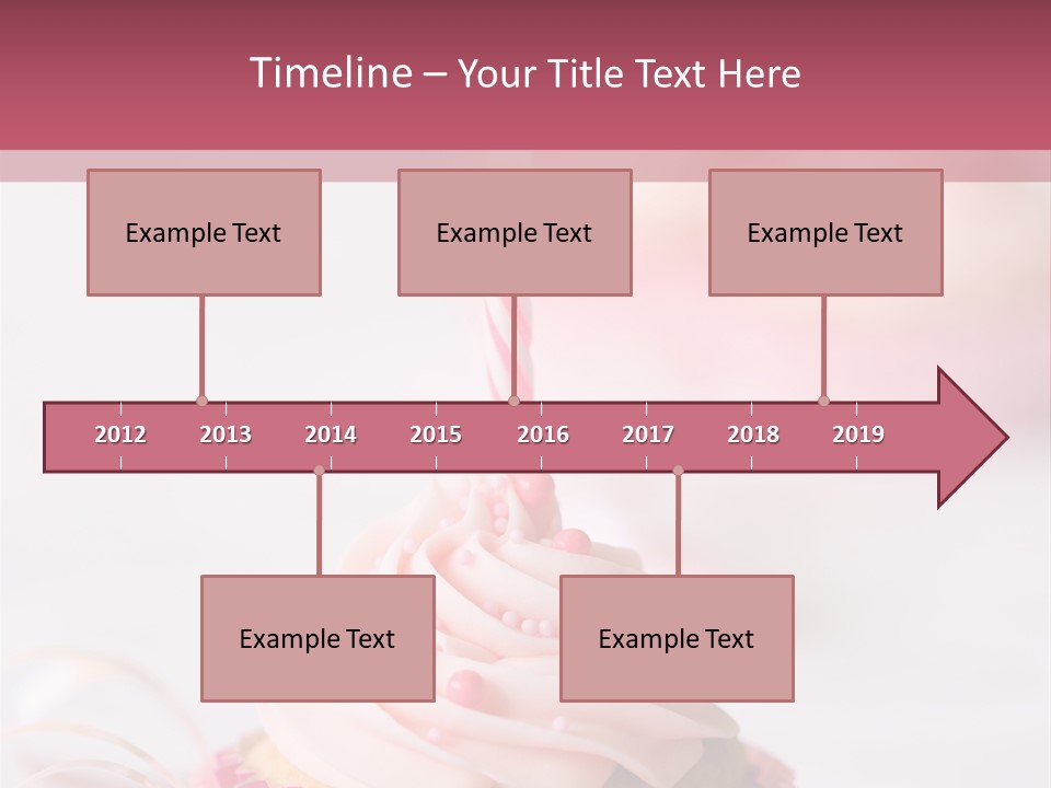 A Cupcake With A Single Candle On Top Of It PowerPoint Template
