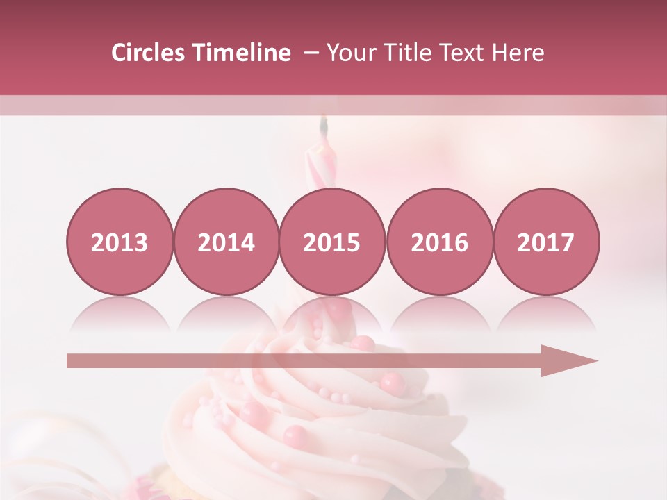 A Cupcake With A Single Candle On Top Of It PowerPoint Template