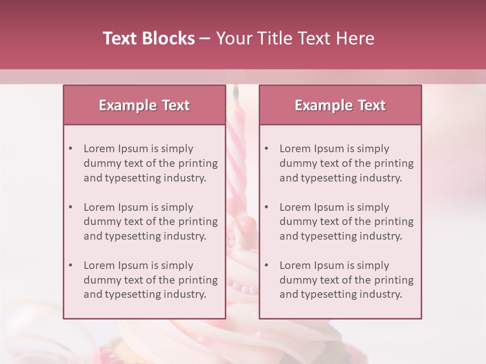 A Cupcake With A Single Candle On Top Of It PowerPoint Template