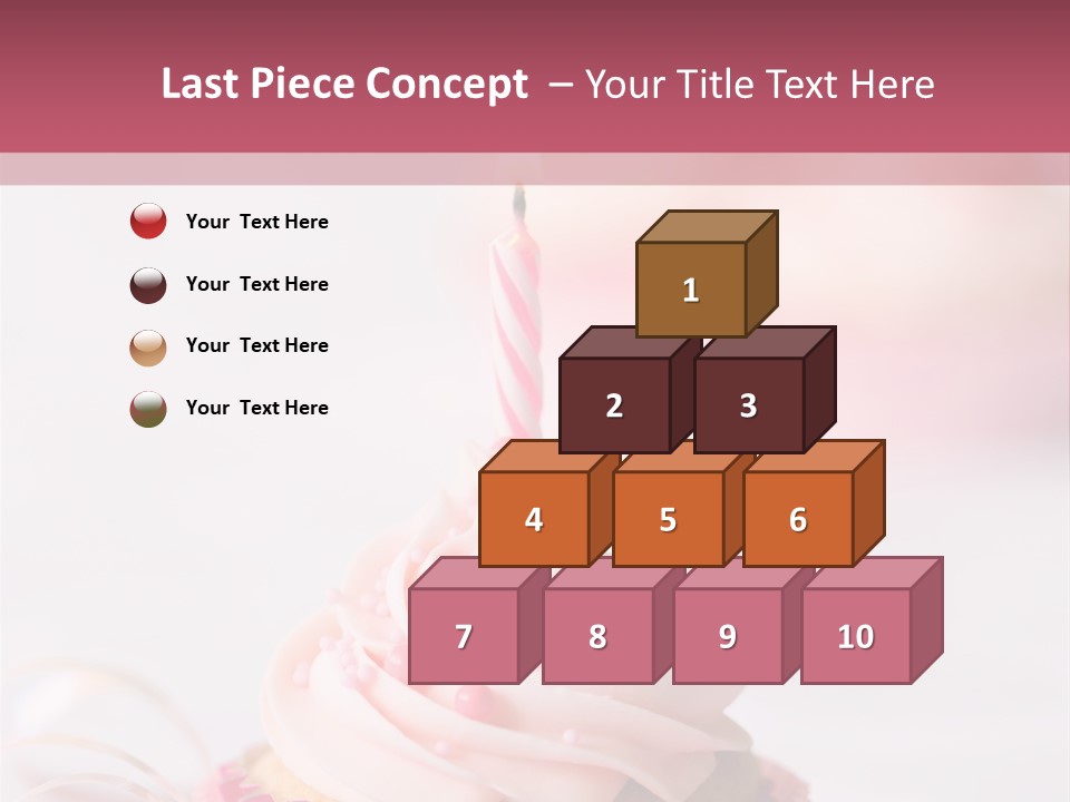 A Cupcake With A Single Candle On Top Of It PowerPoint Template