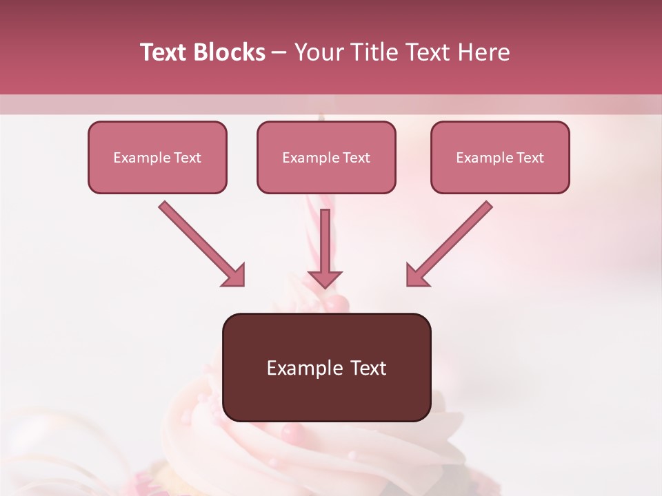A Cupcake With A Single Candle On Top Of It PowerPoint Template