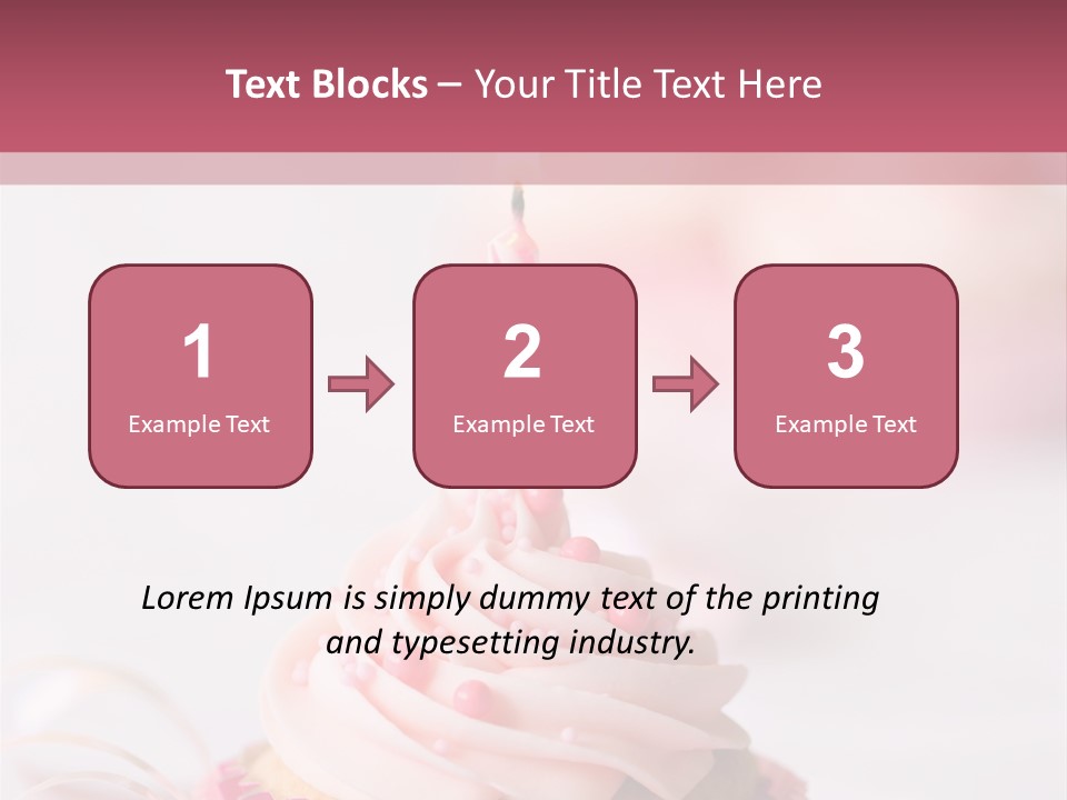 A Cupcake With A Single Candle On Top Of It PowerPoint Template
