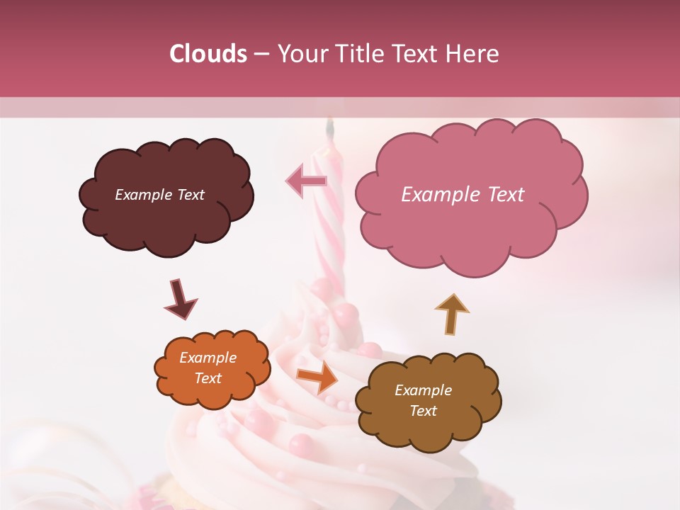 A Cupcake With A Single Candle On Top Of It PowerPoint Template