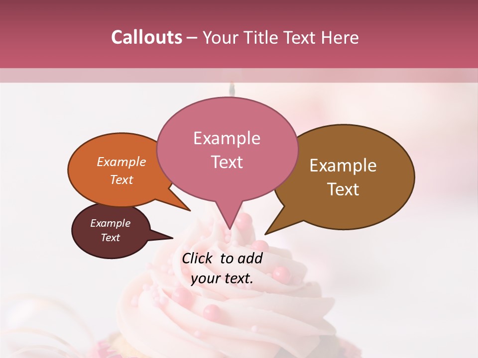 A Cupcake With A Single Candle On Top Of It PowerPoint Template