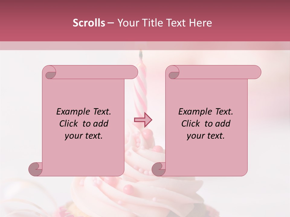 A Cupcake With A Single Candle On Top Of It PowerPoint Template
