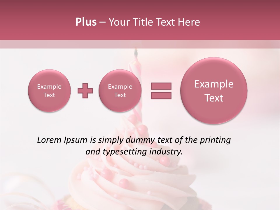 A Cupcake With A Single Candle On Top Of It PowerPoint Template