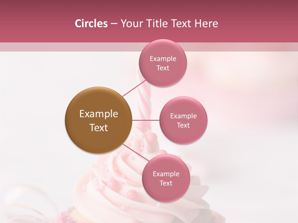 A Cupcake With A Single Candle On Top Of It PowerPoint Template