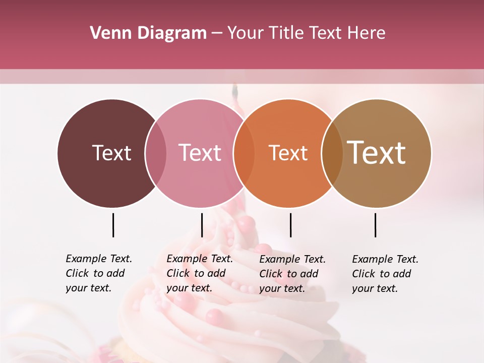 A Cupcake With A Single Candle On Top Of It PowerPoint Template