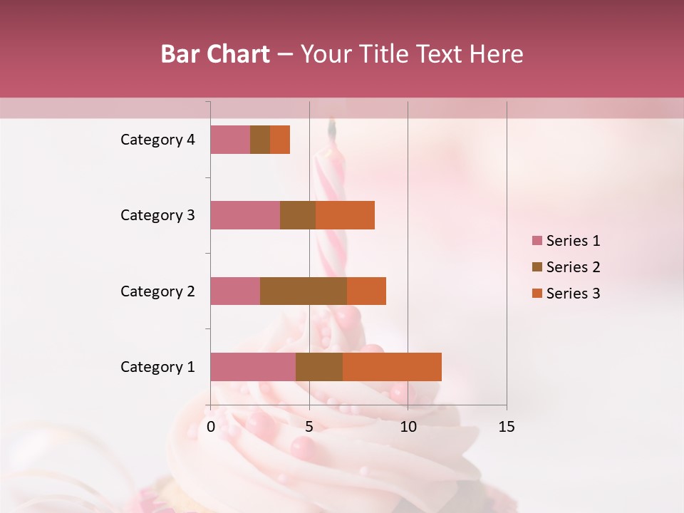 A Cupcake With A Single Candle On Top Of It PowerPoint Template