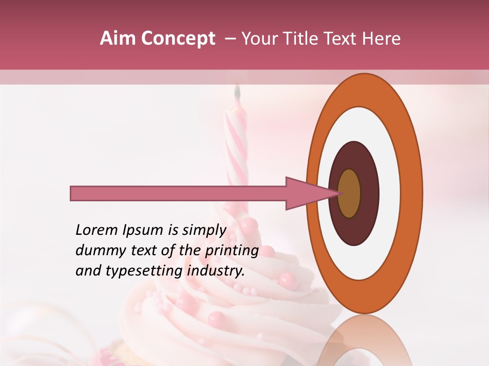 A Cupcake With A Single Candle On Top Of It PowerPoint Template