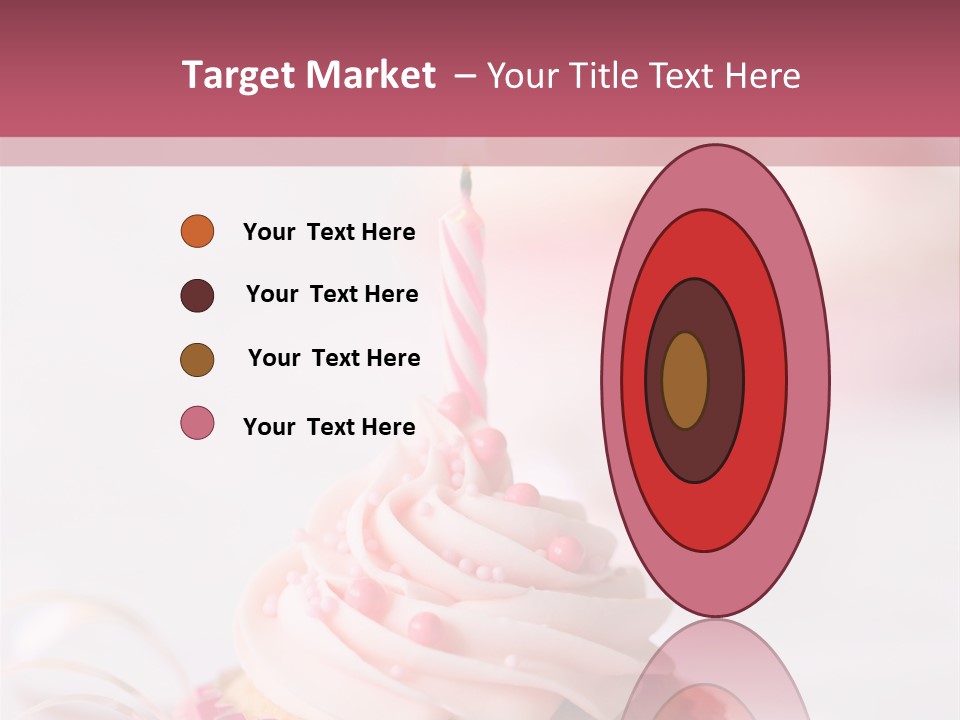 A Cupcake With A Single Candle On Top Of It PowerPoint Template