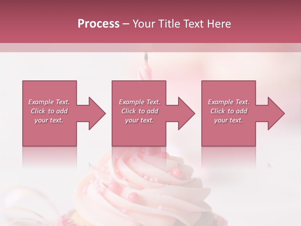 A Cupcake With A Single Candle On Top Of It PowerPoint Template