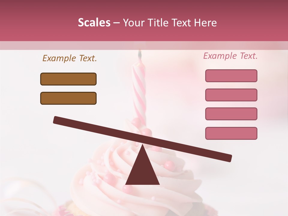A Cupcake With A Single Candle On Top Of It PowerPoint Template