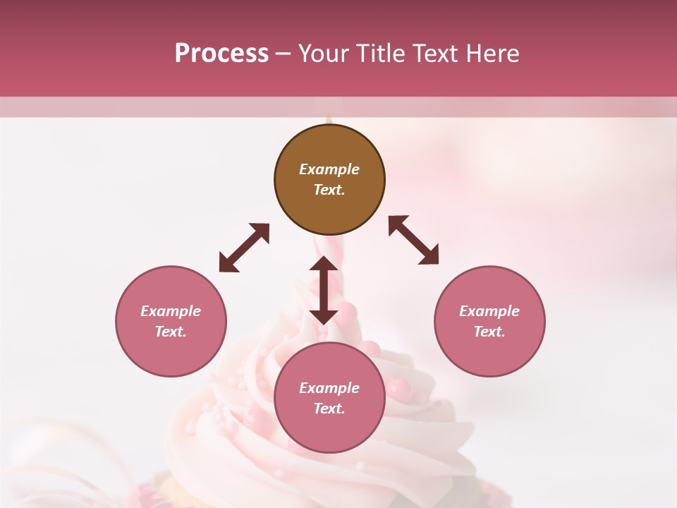 A Cupcake With A Single Candle On Top Of It PowerPoint Template