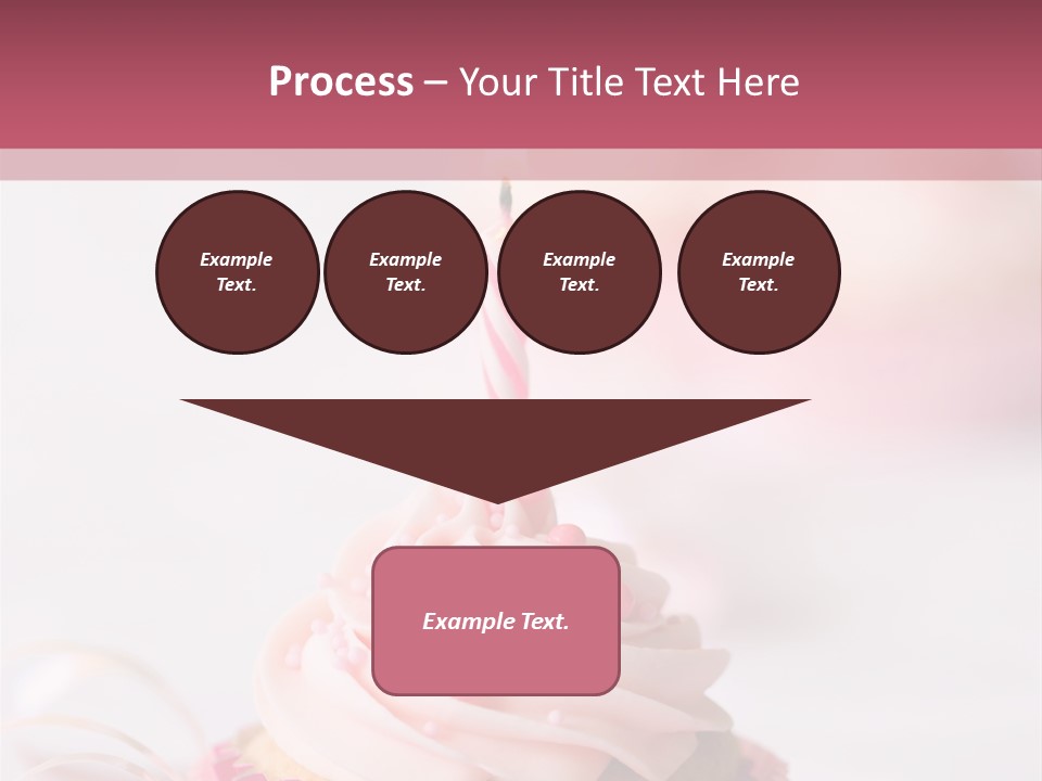A Cupcake With A Single Candle On Top Of It PowerPoint Template