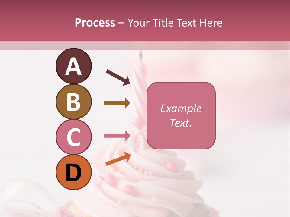 A Cupcake With A Single Candle On Top Of It PowerPoint Template