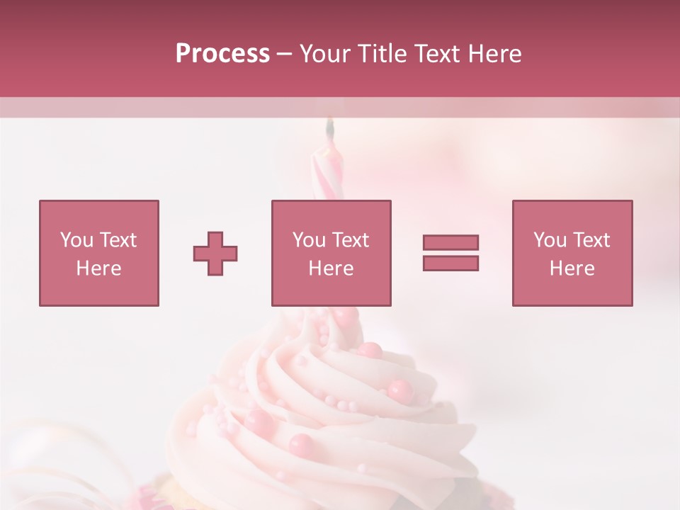 A Cupcake With A Single Candle On Top Of It PowerPoint Template