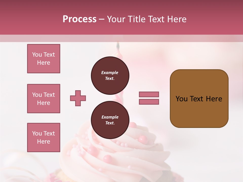 A Cupcake With A Single Candle On Top Of It PowerPoint Template