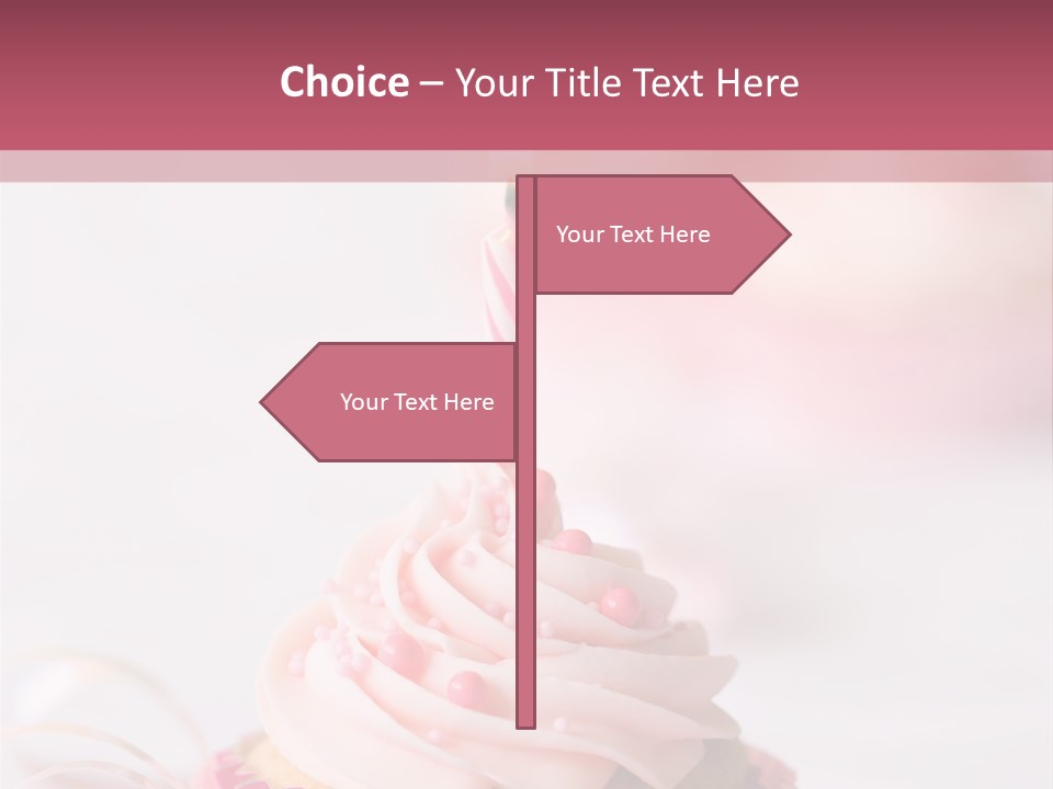 A Cupcake With A Single Candle On Top Of It PowerPoint Template
