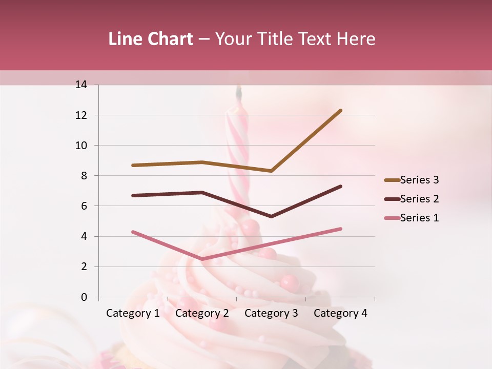 A Cupcake With A Single Candle On Top Of It PowerPoint Template