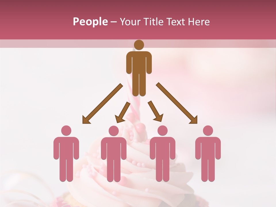 A Cupcake With A Single Candle On Top Of It PowerPoint Template