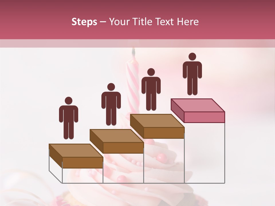 A Cupcake With A Single Candle On Top Of It PowerPoint Template