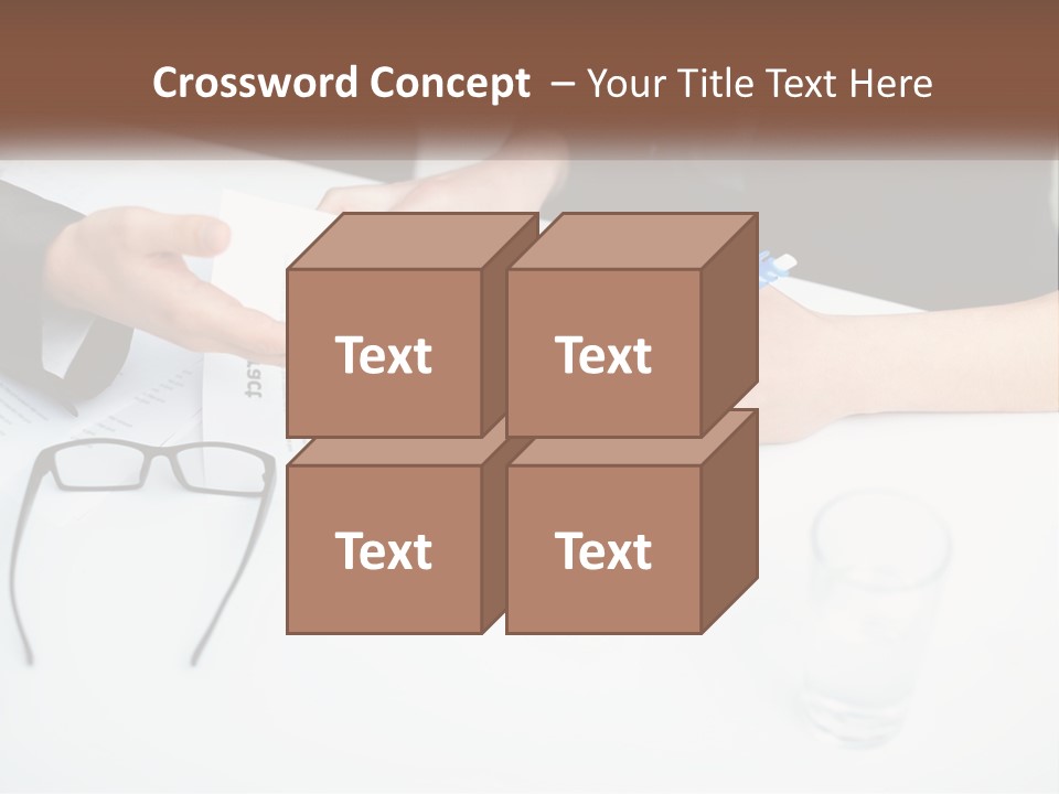 Two People Sitting At A Table Signing Papers PowerPoint Template