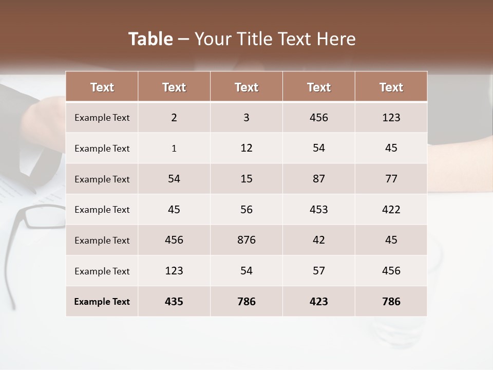 Two People Sitting At A Table Signing Papers PowerPoint Template