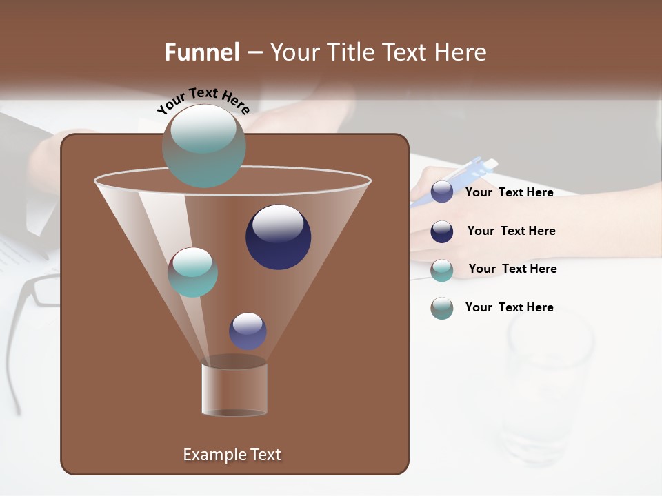 Two People Sitting At A Table Signing Papers PowerPoint Template