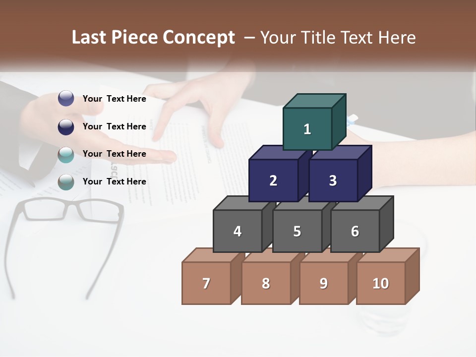 Two People Sitting At A Table Signing Papers PowerPoint Template