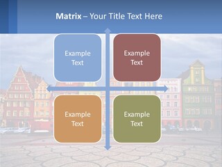 A Group Of Buildings With A Sky Background PowerPoint Template