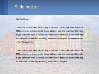 A Group Of Buildings With A Sky Background PowerPoint Template
