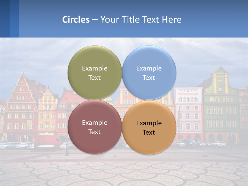 A Group Of Buildings With A Sky Background PowerPoint Template