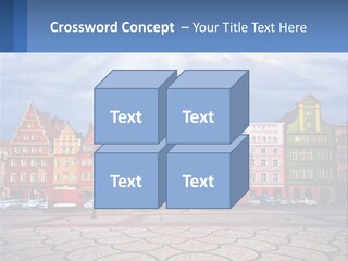 A Group Of Buildings With A Sky Background PowerPoint Template