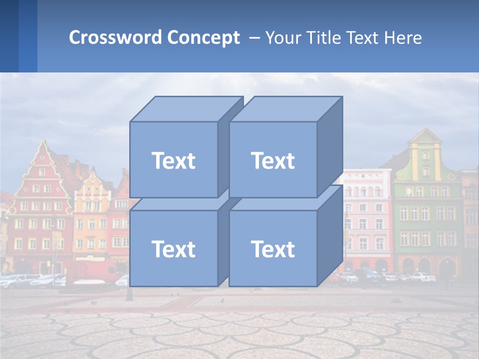 A Group Of Buildings With A Sky Background PowerPoint Template