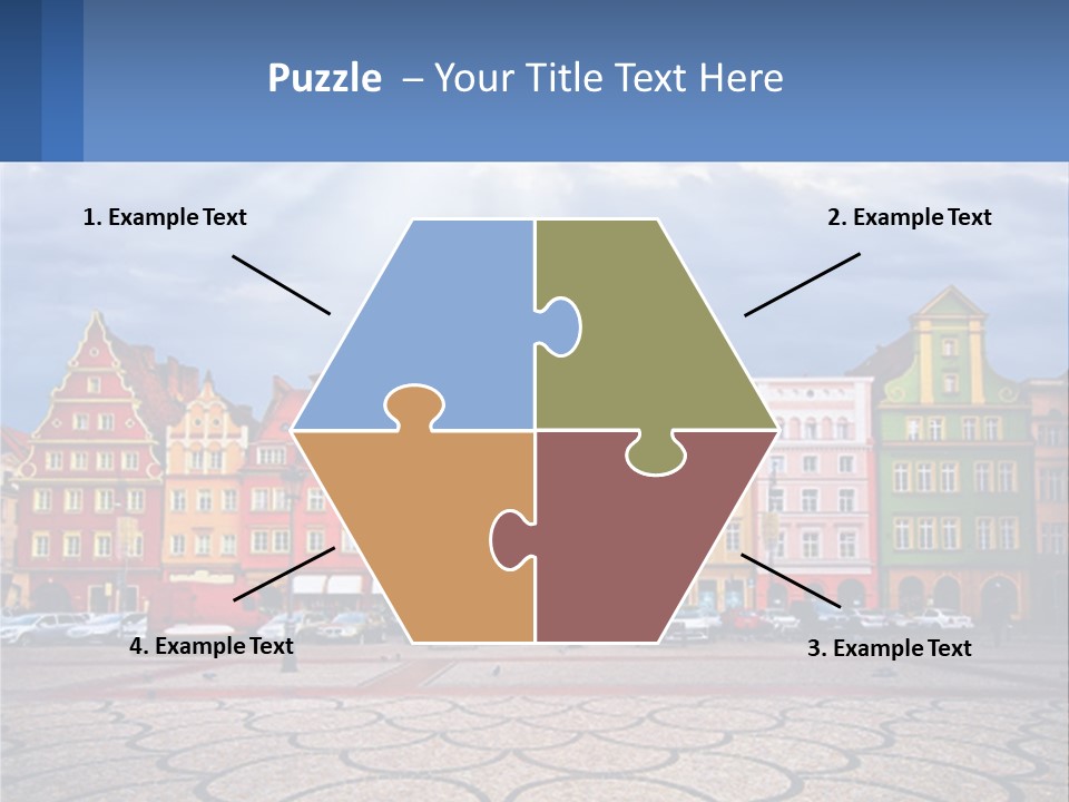 A Group Of Buildings With A Sky Background PowerPoint Template