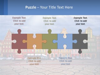 A Group Of Buildings With A Sky Background PowerPoint Template