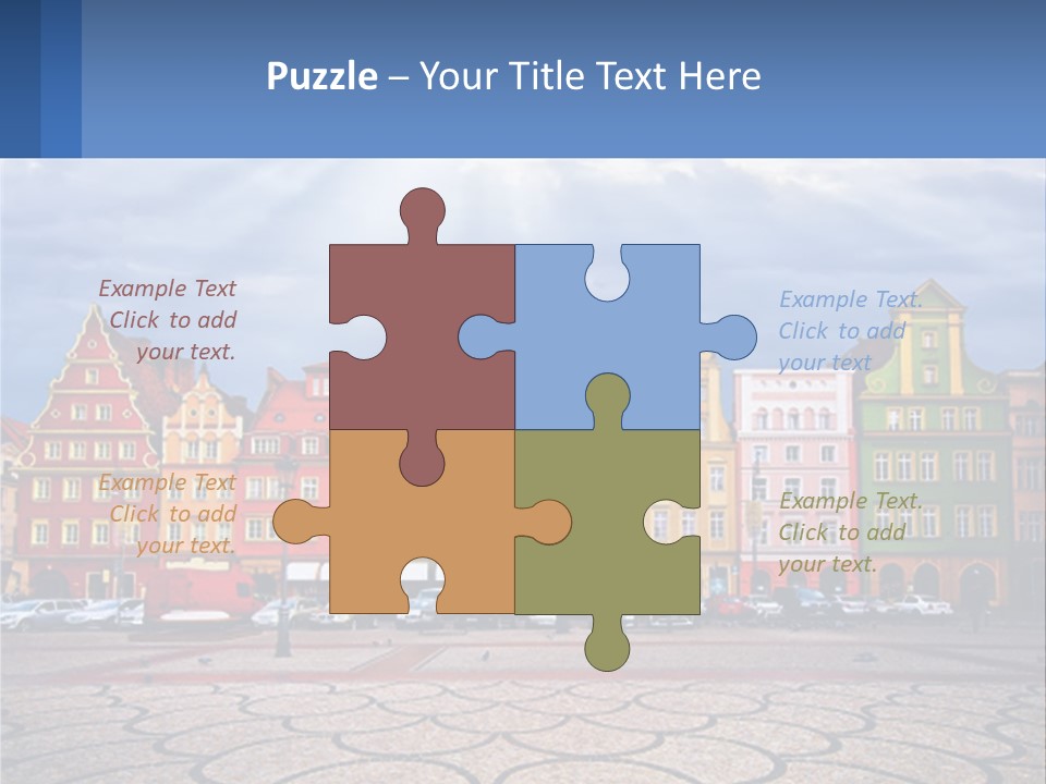 A Group Of Buildings With A Sky Background PowerPoint Template