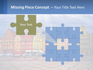 A Group Of Buildings With A Sky Background PowerPoint Template