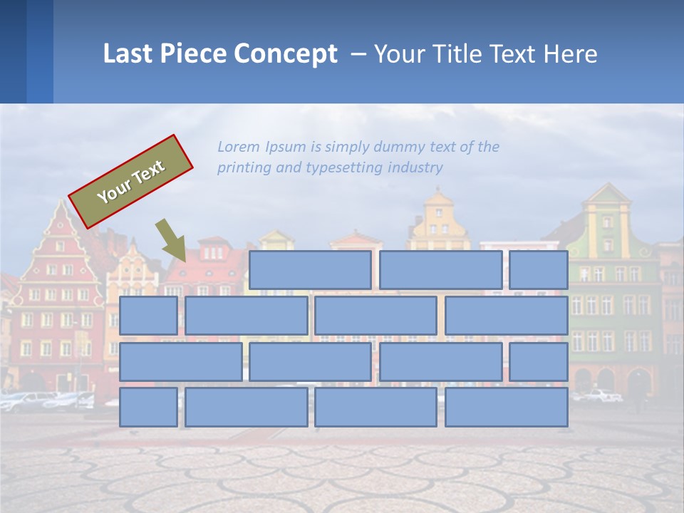 A Group Of Buildings With A Sky Background PowerPoint Template
