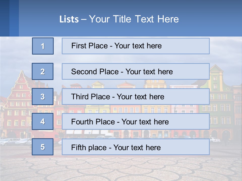 A Group Of Buildings With A Sky Background PowerPoint Template