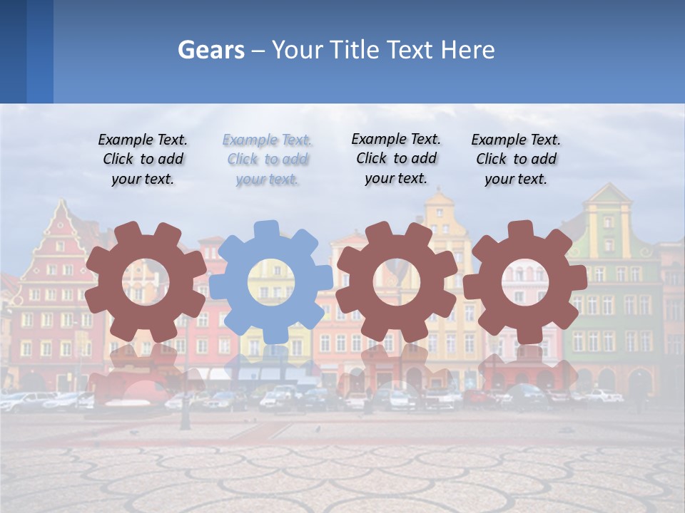 A Group Of Buildings With A Sky Background PowerPoint Template