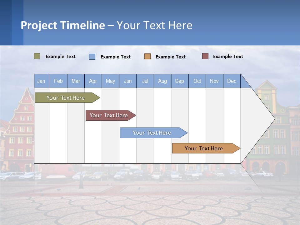 A Group Of Buildings With A Sky Background PowerPoint Template